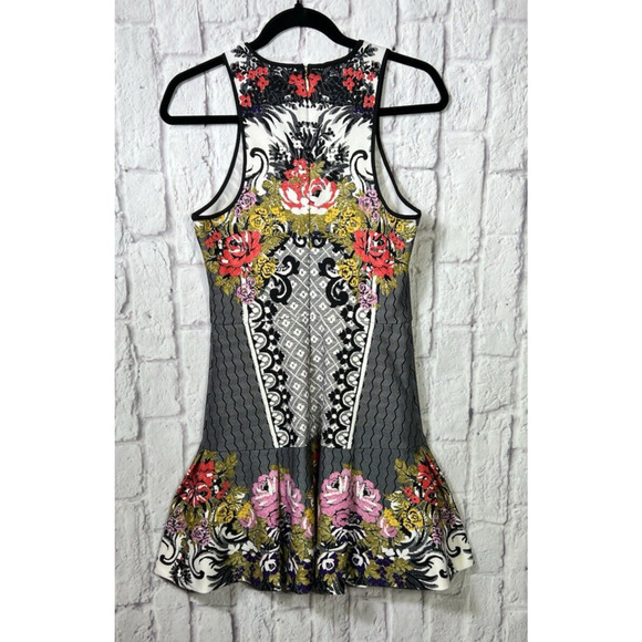 JUICY COUTURE Y2K Eloise Floral Combo Print Fit & Flare Dress Fluttered Skirt S - Picture 2 of 8